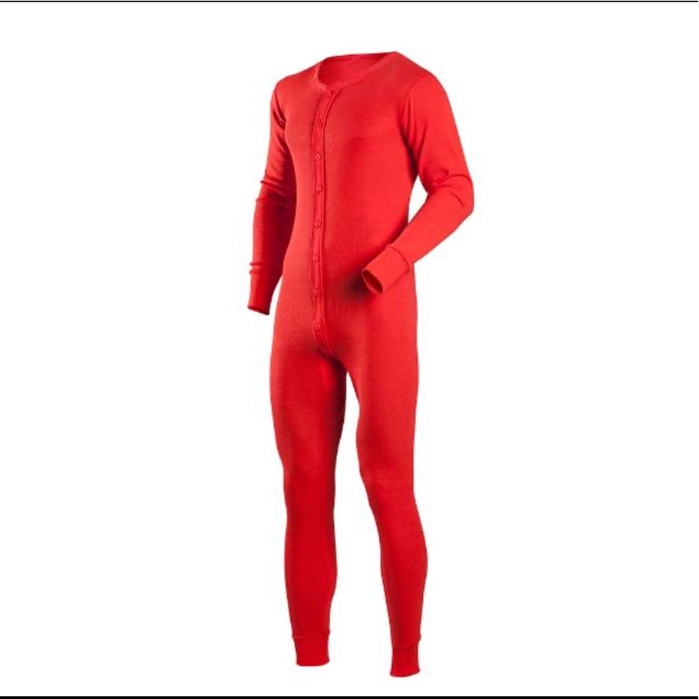 Red union suit Men’s small ColdPruf dual layer